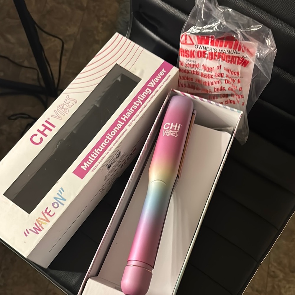 Pink and Purple Hair Curling Tool